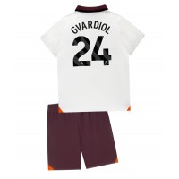 Manchester City Josko Gvardiol #24 Udebane Trøje Børn 2023-24 Kortærmet (+ Korte bukser)